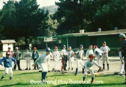 lead off base and stealing practice at summer baseball camp Carmel Valley, Ca