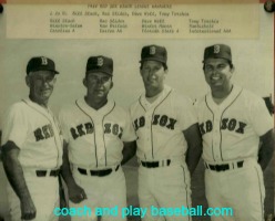 Youth baseball coaching tips: Bill Slack, Rac Slider, Dave Holt, Tony Torchia Boston Red Sox Minor league managers.