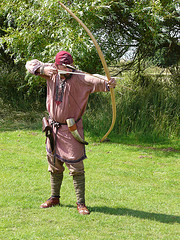 Bow and arrow throwing technique