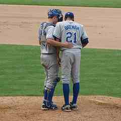 catcher and pitcher on mound in catching tips