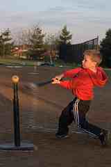 left handed hitting tee ball hitter