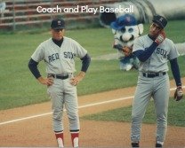 Baseball signs from 3b coach with help from mascot