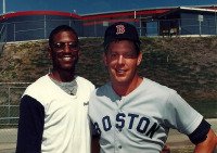 Dennis 'Oil Can' Boyd and Dave Holt at Spring Training Winter Haven Florida